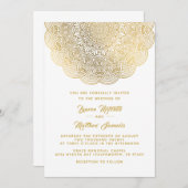 Gold Mandala Wedding Einladung (Vorne/Hinten)