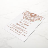 Gold Mandala Wedding Foil Einladung (Gedreht)