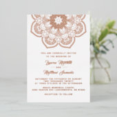 Gold Mandala Wedding Foil Einladung (Stehend vorne)
