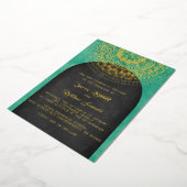 Gold Mandala Wedding Foil Einladung (Gedreht)