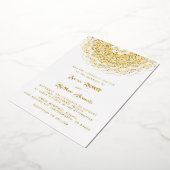 Gold Mandala Wedding Foil Einladung (Gedreht)