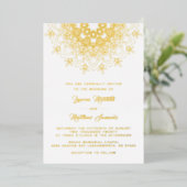 Gold Mandala Wedding Foil Einladung (Stehend vorne)