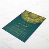 Gold Mandala Wedding Foil Einladung (Gedreht)