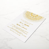 Gold Mandala Wedding Foil Einladung (Gedreht)