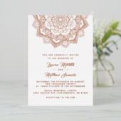 Gold Mandala Wedding Foil Einladung (Stehend vorne)