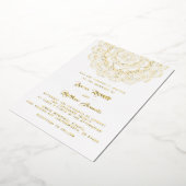 Gold Mandala Wedding Foil Einladung (Gedreht)