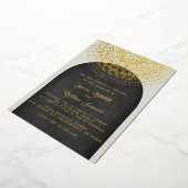 Gold Mandala Wedding Foil Einladung (Gedreht)