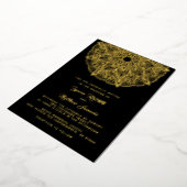 Gold Mandala Wedding Foil Einladung (Gedreht)