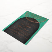 Gold Mandala Wedding Foil Einladung (Gedreht)