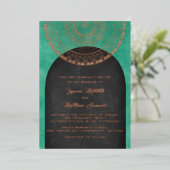 Gold Mandala Wedding Foil Einladung (Stehend vorne)