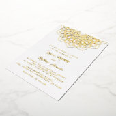 Gold Mandala Wedding Foil Einladung (Gedreht)