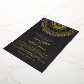 Gold Mandala Wedding Foil Einladung (Gedreht)