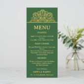 Gold Mandala Wedding Menu Card  Menükarte (Stehend Vorderseite)