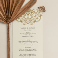 Gold Mandala Wedding Menu