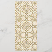 Gold Mandala Wedding Menu Menükarte (Rückseite)