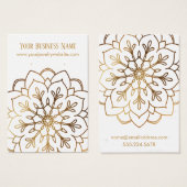 Gold Mandala & White Ohrring Display Cards (Vorne & Hinten)