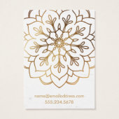 Gold Mandala & White Ohrring Display Cards (Rückseite)