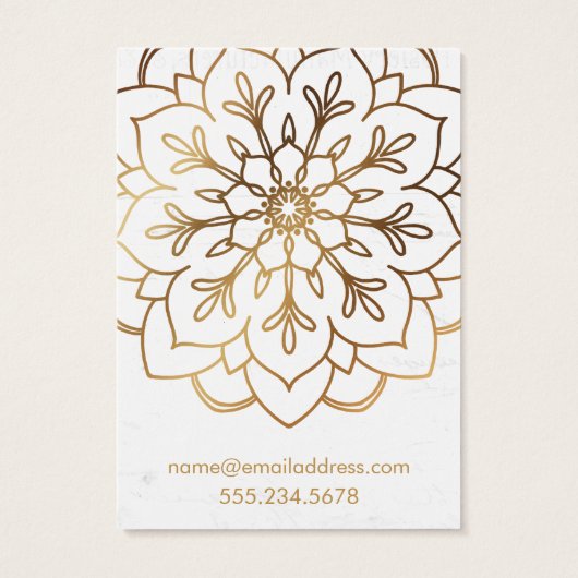 Gold Mandala & White Ohrring Display Cards (Rückseite)