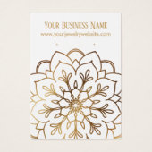 Gold Mandala & White Ohrring Display Cards (Vorderseite)