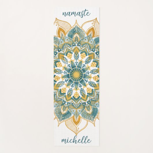 Gold Mandala Yoga Mat Yogamatte (Vorderseite)