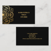 Gold Mandala Yoga Studio Visitenkarte (Vorne/Hinten)