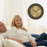 Gold Mandala zum 50. Geburtstag der Schwarzen Hoch<br><div class="desc">Gold verzierter Mandalakreis auf schwarzem Hintergrund,  anpassbare Gold Hochzeit Jahrestag. Feiern von 50 Jahren glücklicher Erinnerungen anpassbarer Text.</div>