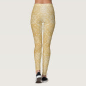 Gold-Mandalas verschiedener geometrischer Circle-D Leggings (Rückseite)