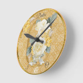 Gold-Mandalas verschiedener geometrischer Circle-D Runde Wanduhr (Winkel)