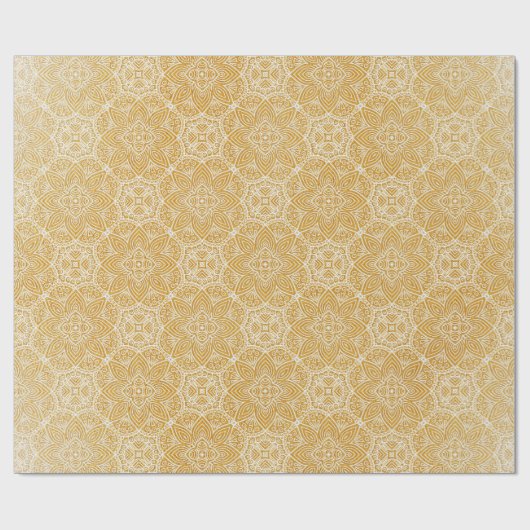 Gold-Mandalas verschiedener geometrischer Circle-W Geschenkpapier (Flach)