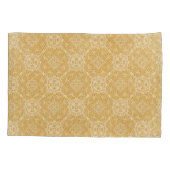 Gold-Mandalas verschiedener geometrischer Circle-W Kissenbezug (Rückseite)