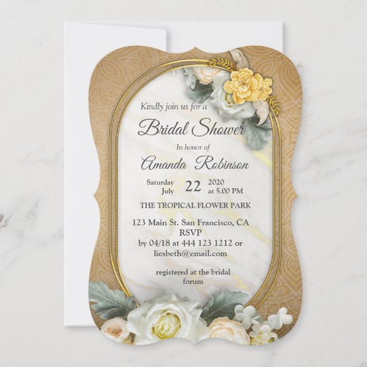 Gold-Mandalas verschiedener geometrischer Kreise Einladung (Vorderseite)