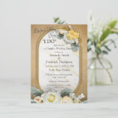 Gold-Mandalas verschiedener geometrischer Kreise Einladung (Stehend Vorderseite)