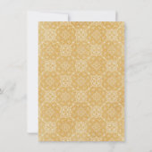 Gold-Mandalas verschiedener geometrischer Kreise Einladung (Rückseite)