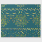 Gold Mandela Gemustert Geschenkpapier (Flach)