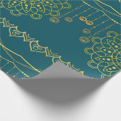 Gold Mandela Gemustert Geschenkpapier (Ecke)