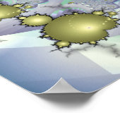 Gold Mandelbrot Spiral Poster (Ecke)