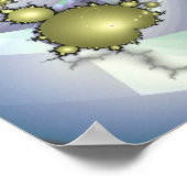 Gold Mandelbrot Spiral Poster (Ecke)