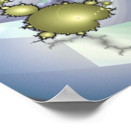 Gold Mandelbrot Spiral Poster (Ecke)