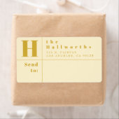 Gold & Mandeln Moderne, fette Rücksendeadresse (Insitu)