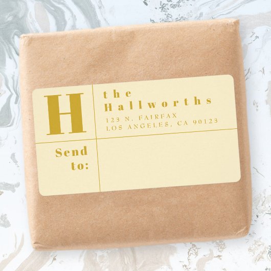 Gold & Mandeln Moderne, fette Rücksendeadresse