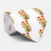 Gold Maneki Neko Krawatte (Gerollt)