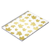 GOLD MAPLE BLÄTTER - Foto Notebook Notizblock (Linke Seite)