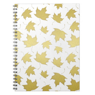 GOLD MAPLE BLÄTTER - Foto Notebook Notizblock