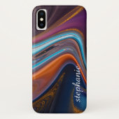 Gold Marble Agate Monogram Case-Mate iPhone Hülle (Rückseite)