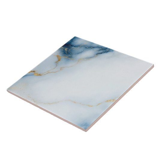 Gold Marble Blue Pattern  Fliese (Seite)