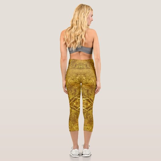 Gold Marble Capri Leggings (Rückseite)