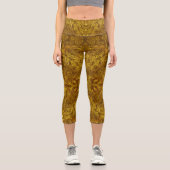 Gold Marble Capri Leggings (Vorderseite)