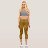 Gold Marble Capri Leggings (Vorderseite)