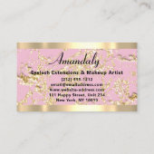 Gold Marble Consulting Glitzer Pink Pastel Royal Visitenkarte (Rückseite)