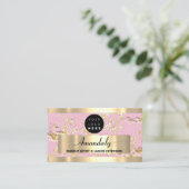 Gold Marble Consulting Glitzer Pink Pastel Royal Visitenkarte (Stehend Vorderseite)